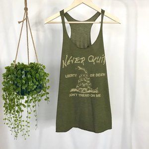 Never Quit "Don't Tread on Me" Liberty Tank Top M